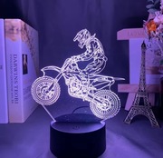 "3D Lampka LED Motocross Bike – Dekoracyjna Nocna