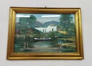 Obraz olejny w drewnianej ramie 45x32cm