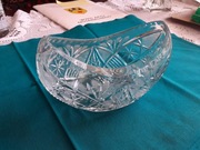 Miska kryształowa owalna łódka PRL VINTAGE