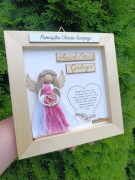 Pamiątka Chrztu świętego roczek urodziny komunia anioł stróż dziecka 