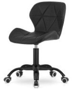 Krzesło obrotowe biurowe VASTO OFFICE PU – czarne / smoke – ergonomiczne