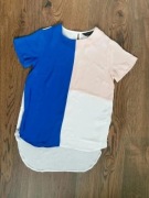 Dorothy Perkins zwiewna dłuższa bluzka na krótki rękaw, rozmiar 38