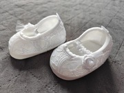 Buciki niechodki, baletki białe, rozmiar 10, chrzest, wesele, komunia