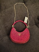 Torebka Guess czerwona kryształki mini bag łańcuszek elegancka NOWA