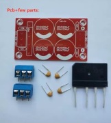 Zestaw - PCB i części prostownik zasilacz symetryczny z filtrem do audio