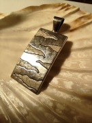 Piękny stara autorska zawieszka srebro Droga PRL design 