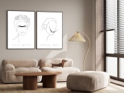 line art   set 2 sztuki 3x (50x 70 cm )