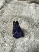 STOCKHOLMS GLASBRUK KOBALTOWA FIGURKA NIEDŹWIEDZIA