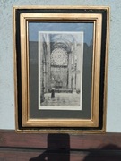 Akwaforta Luis Samuel Brun, katedra we Francji 