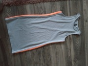 DIVIDED__ sukienka prążkowana jasnoszara z lampasem_BDB__38