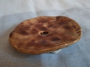 Mydelniczka ceramiczna z gliny brązowa, jak drewno