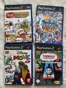 4 Gry PS2 EyeToy: Monkey Mania, Astro Zoo, Disney Move, Tomek