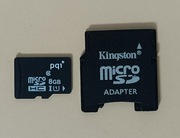adapter Kingston micro SDHC wraz z kartą pamięci 8GB firmy pqi