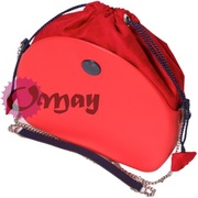 Czerwony organizer worek do Obag MOON LIGHT eko zamsz komin OMAY