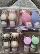 Zestaw podróżny(2 butelki silikonowe,1 przezroczystą kosmetyczkę)