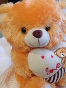 Miśki kolorowe z sercem  pluszaki prezent zabawa ozdoba