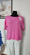 Różowy sweterek z krótkim rękawkiem rozmiar S/M