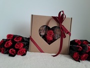 Box walentynkowy,sól do kąpieli lawenda,rumianek-nagietek,różana,świecznik