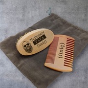 Zestaw do Pielęgnacji Brody i Włosów – Szczotka i Grzebień z Grawerem