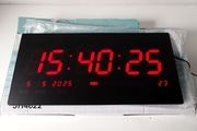 Duży zegar ścienny LED / data / alarm / termometr