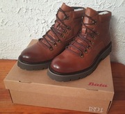 Bata 43 Botki Męskie Skórzane, Piękne Buty Górskie Za Kostkę Eleganckie