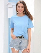 MessBebe Letni niebieski Top T-shirt niebieska koszulka  rozmiar XL i L