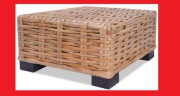 vidaXL Stolik kawowy, naturalny rattan, 45 x 45 x 30 cm