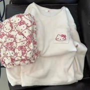 Miękka Piżama dla Dziewczyn Zestaw Hello Kitty Flanelowe Premium