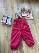 Reima tec spodnie narciarskie zimowe 86 92 98 amarant na szelkach