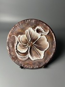 Dekor ścienny 3D – ręcznie robiony kwiat, unikalna dekoracja do domu