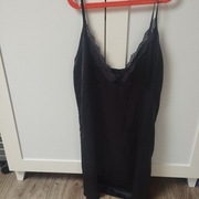 Satynowa koszula nocna czarna r.L