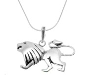 Znak zodiaku srebrny wisiorek Lew