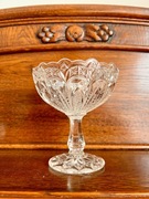 Szklana cukiernica PRL vintage 