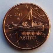 GRECJA  2012 1 CENT UNC !!!!!!!!!!