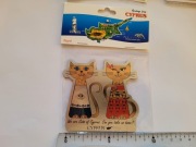 Magnes na lodówkę - 500f. CYPR Koty METALIZOWANY 