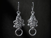 kolczyki chainmaille ze stali chirurgicznej heavy metal black death