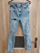 Jeansy z przetarciami i dziurami | Pas 66 cm | Rozmiar XS/S