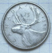 01323 Kanada 25 centów 1959 srebro 