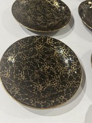 Talerzyki deserowe porcelana Chodzież Iza pozłacane