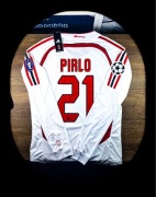 (L) PIRLO 21 AC MILAN 2006/2007 FINAŁ LIGA MISTRZÓW LONG SLEEVE NOWY BIAŁY