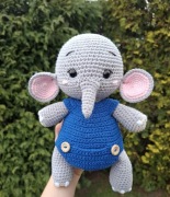 Słonik na szydełku