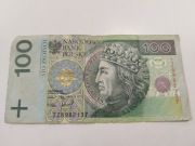 Banknot 100 zł z godziną śmierci Jana Pawła ll 21:37 