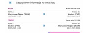 Sprzedam bilet lotniczy na Maderę
