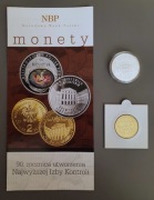 Zestaw 90. rocznica utworzenia NIK - 10 zł 2zł i folder emisyjny - 2009 r.