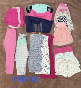 Paka 20 szt. Ubranka dziewczęce – rozmiar 110/116 cm