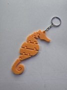 Brelok Konik morski 3D – elastyczny gadżet do kluczy / plecaka / fidget