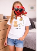 T-Shirt Nowa Koszulka Dziecięca Dziewczęca Dla Dziewczynki r. 150 L