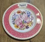 ROYAL DOULTON Chelsea Flower 1998 Talerz ozdobny porcelanowy Kwiaty