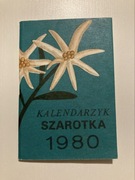 KALENDARZ KALENDARZYK KIESZONKOWY SZAROTKA 1980 