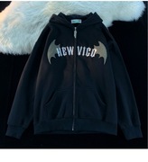 Bluza Y2k Czarna z Rogami ZIP
